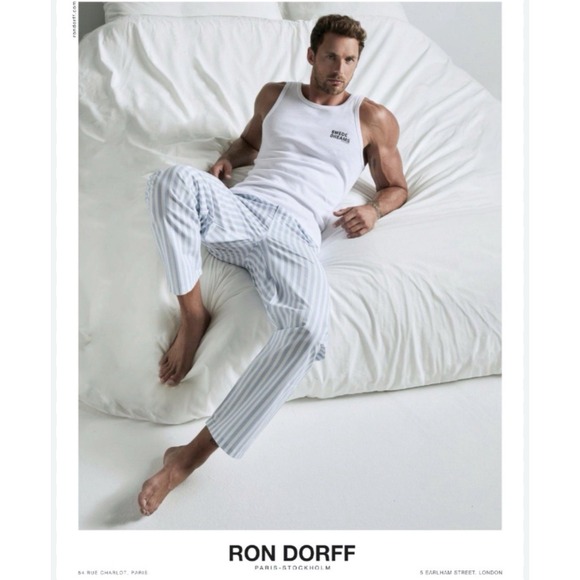 Ron Dorff X Swede Dreams Striped pajama pant Blue White Men's Size XL - Picture 1 of 8